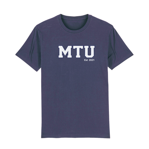 MTU Adult T-Shirt - Heather with White Letters